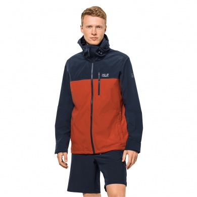 Jack Wolfskin Windjacke Desert Wind (winddicht, wasserabweisend, PFC-frei) rot Herren